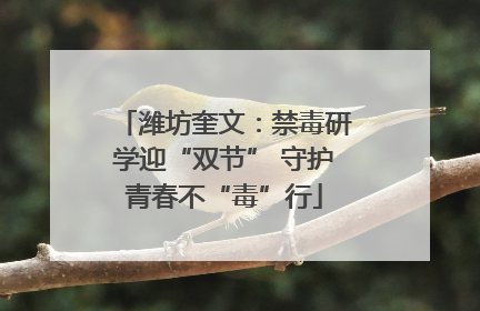潍坊奎文：禁毒研学迎“双节” 守护青春不“毒”行