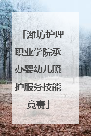 潍坊护理职业学院承办婴幼儿照护服务技能竞赛