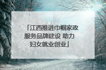 江西推进巾帼家政服务品牌建设 助力妇女就业创业