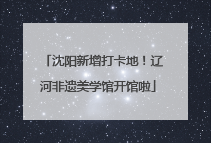 沈阳新增打卡地！辽河非遗美学馆开馆啦