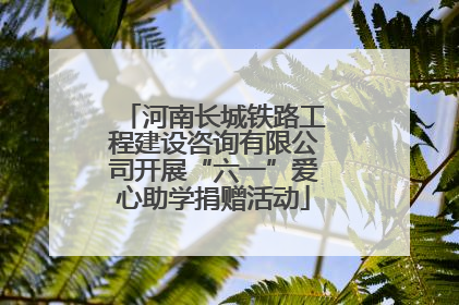 河南长城铁路工程建设咨询有限公司开展“六一”爱心助学捐赠活动