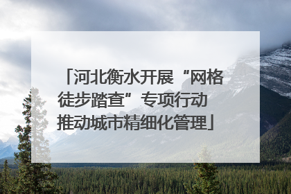 河北衡水开展“网格徒步踏查”专项行动 推动城市精细化管理