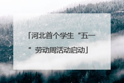 河北首个学生“五一”劳动周活动启动