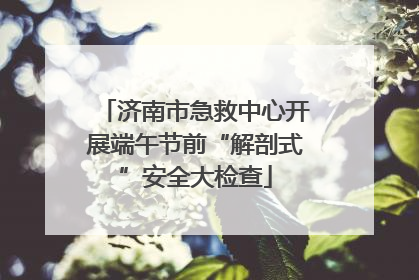 济南市急救中心开展端午节前“解剖式”安全大检查