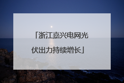 浙江嘉兴电网光伏出力持续增长