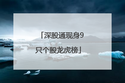 深股通现身9只个股龙虎榜