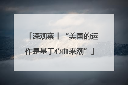 深观察丨“美国的运作是基于心血来潮”
