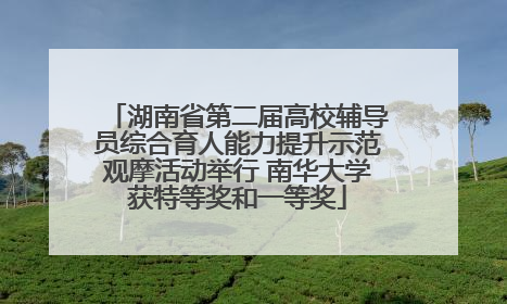 湖南省第二届高校辅导员综合育人能力提升示范观摩活动举行 南华大学获特等奖和一等奖