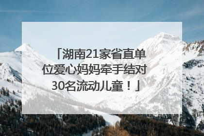 湖南21家省直单位爱心妈妈牵手结对30名流动儿童！