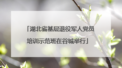 湖北省基层退役军人党员培训示范班在谷城举行