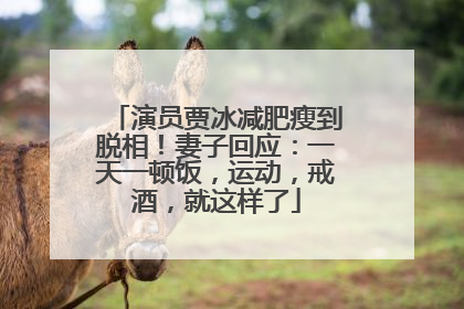 演员贾冰减肥瘦到脱相！妻子回应：一天一顿饭，运动，戒酒，就这样了