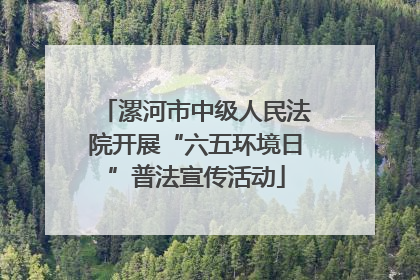 漯河市中级人民法院开展“六五环境日”普法宣传活动