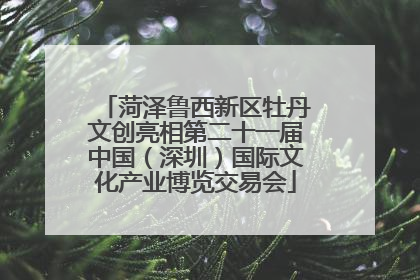 菏泽鲁西新区牡丹文创亮相第二十一届中国（深圳）国际文化产业博览交易会