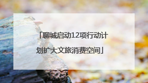 聊城启动12项行动计划扩大文旅消费空间