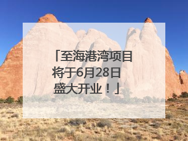 至海港湾项目将于6月28日盛大开业！