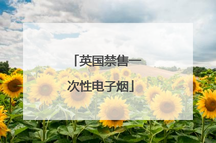 英国禁售一次性电子烟