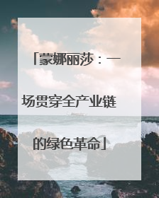 蒙娜丽莎：一场贯穿全产业链的绿色革命