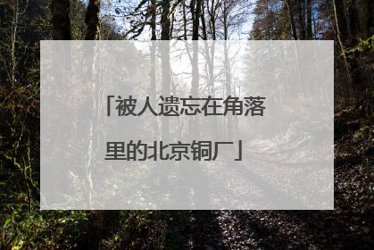 被人遗忘在角落里的北京铜厂