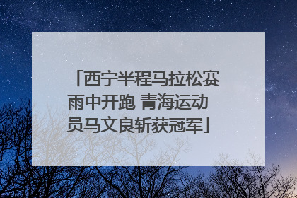 西宁半程马拉松赛雨中开跑 青海运动员马文良斩获冠军