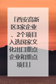 西安高新区3家企业、2个项目入选国家文化出口重点企业和重点项目