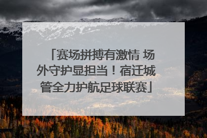 赛场拼搏有激情 场外守护显担当！宿迁城管全力护航足球联赛