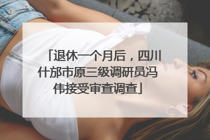 退休一个月后，四川什邡市原三级调研员冯伟接受审查调查