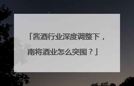 酱酒行业深度调整下，南将酒业怎么突围？