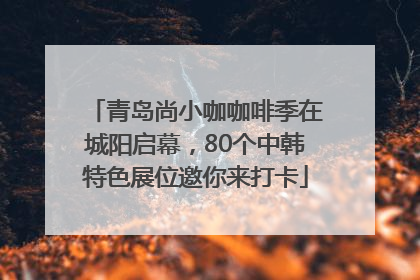 青岛尚小咖咖啡季在城阳启幕，80个中韩特色展位邀你来打卡