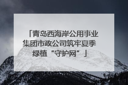 青岛西海岸公用事业集团市政公司筑牢夏季绿植“守护网”