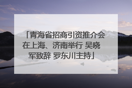青海省招商引资推介会在上海、济南举行 吴晓军致辞 罗东川主持