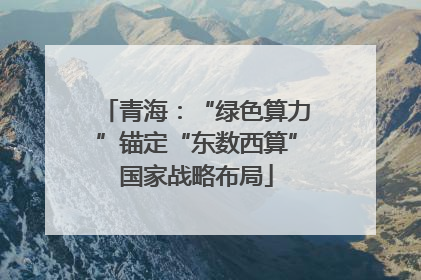 青海：“绿色算力”锚定“东数西算”国家战略布局