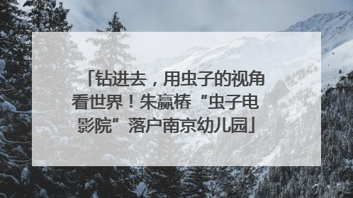 钻进去，用虫子的视角看世界！朱赢椿“虫子电影院”落户南京幼儿园