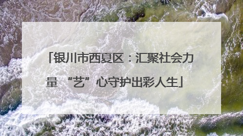 银川市西夏区：汇聚社会力量 “艺”心守护出彩人生