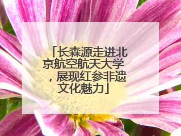 长森源走进北京航空航天大学，展现红参非遗文化魅力