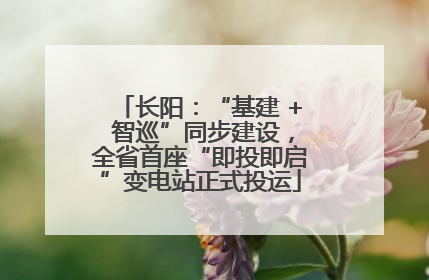 长阳：“基建 + 智巡”同步建设，全省首座“即投即启”变电站正式投运