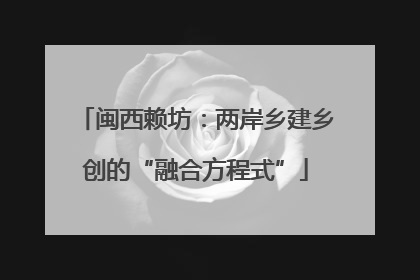 闽西赖坊：两岸乡建乡创的“融合方程式”