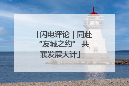 闪电评论｜同赴“友城之约” 共襄发展大计