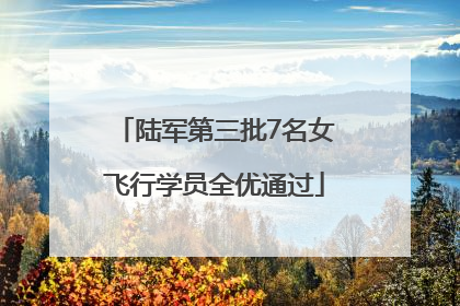 陆军第三批7名女飞行学员全优通过