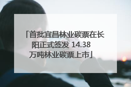 首批宜昌林业碳票在长阳正式签发 14.38万吨林业碳票上市