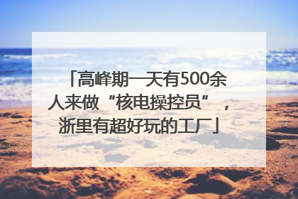 高峰期一天有500余人来做“核电操控员”，浙里有超好玩的工厂