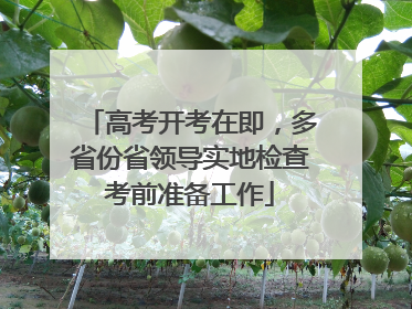 高考开考在即，多省份省领导实地检查考前准备工作