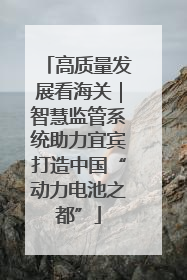 高质量发展看海关｜智慧监管系统助力宜宾打造中国“动力电池之都”