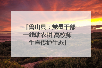 鲁山县：党员干部一线助农耕 高校师生宣传护生态