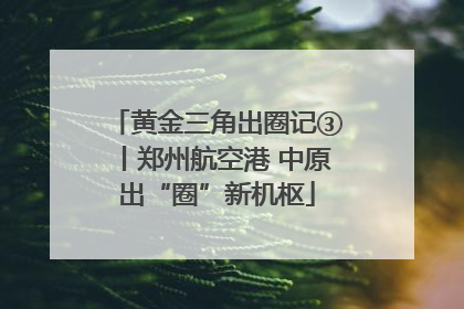 黄金三角出圈记③丨郑州航空港 中原出“圈”新机枢