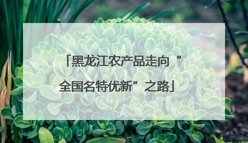 黑龙江农产品走向“全国名特优新”之路
