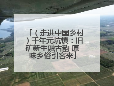 （走进中国乡村）千年元坑镇：旧矿新生融古韵 原味乡俗引客来