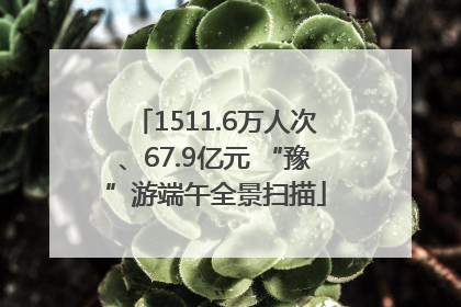 1511.6万人次、67.9亿元 “豫”游端午全景扫描