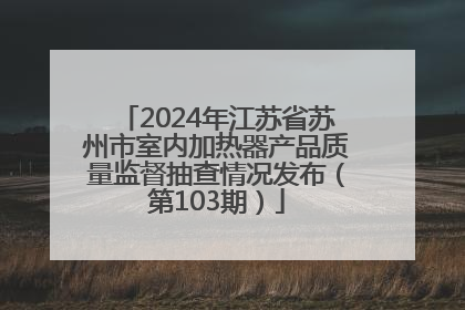 2024年江苏省苏州市室内加热器产品质量监督抽查情况发布（第103期）