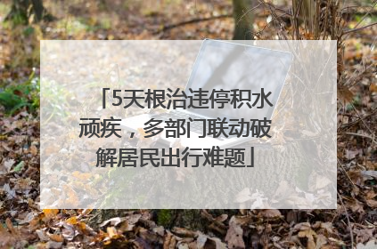 5天根治违停积水顽疾，多部门联动破解居民出行难题