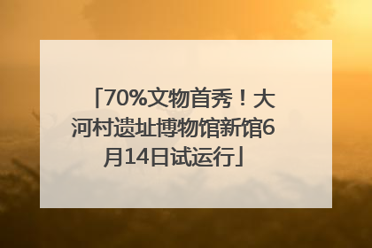 70%文物首秀！大河村遗址博物馆新馆6月14日试运行